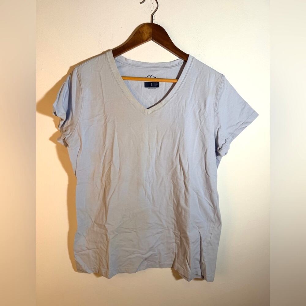 Light Blue V-Neck T-Shirt